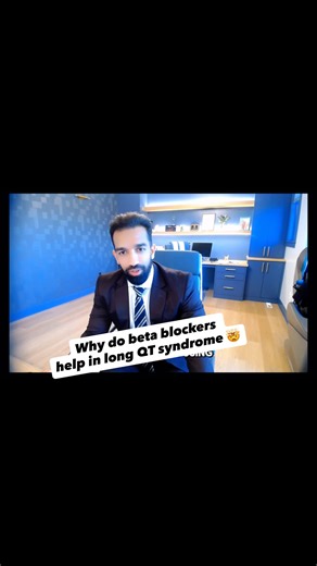 Guru Kowlgi, MD on Instagram: "ECG 112: Why are beta blockers effective in Long QT syndrome? 1. Even though beta blockers slow the heart rate down and can prolong the QT interval, they help with stabilizing the repolarization by reducing the beat to beat variability. 2. They also reduce the frequency of PVCs which can trigger early after depolarization which is the main mechanism for ventricular arrhythmias in long QT syndrome. 3. The concept of regularizing the repolarization to reduce proarrhy