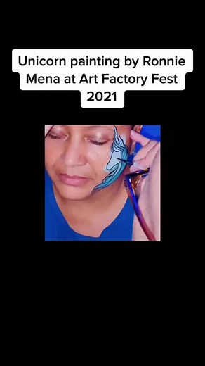 Just a little snippet of a beautiful unicorn painted by @Ronnie on @DebGary803 ! We all had a ton of fun at Art Factory Fest last year and we are so excited for this years event!! Find out more at artfactoryfest.com #facepaint #facepainter | Painted Smiles