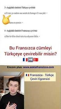 A1–A2 Fransızca: Bu Cümleyi Türkçeye Çevirebilir Misin❓️🇨🇵 #fransızcaöğren #fransızcatürkçe #çeviri