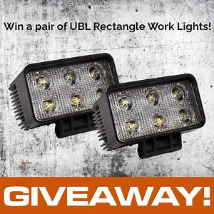Our next giveaway is for a pair of our UBL Rectangle Work Lights. They're perfect for adding extra light to the scene or while off-roading at night. Here's how to enter: 1. Make sure you like our page 2. Tell us below what vehicle you'd install these on if you won That's it! We'll be randomly selecting a winner on Friday, 6/18. Good luck! . . . [NO PURCHASE NECESSARY; must be 18 or over and a legal US resident to enter. Only 1 entry per person. All entries must be received by 6/17/2021 at 11:59P