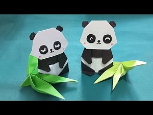 Origami paper panda bear tutorial | Step by step instructions on how to make cute origami baby panda