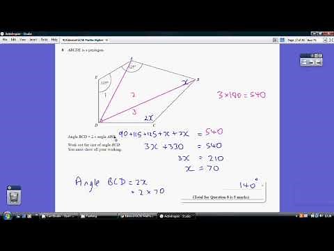9) Edexcel GCSE Maths Higher Tier Paper 3 - 12 June 2018