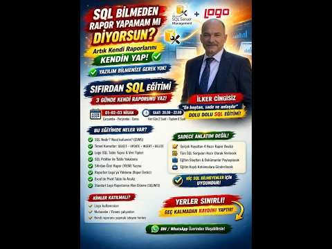 "Yeniden" CANLI SQL Rapor Eğitimi (LOGO Kullanıcıları için)