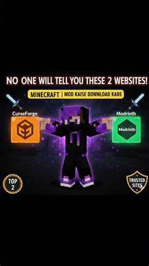 🔥 Top 2 Websites to Download Minecraft Mods Safely! (100% Working) | #minecraft #mods #shorts