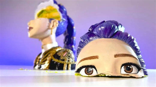 This K-pop Demon Hunters cake is how it's done, done, done!