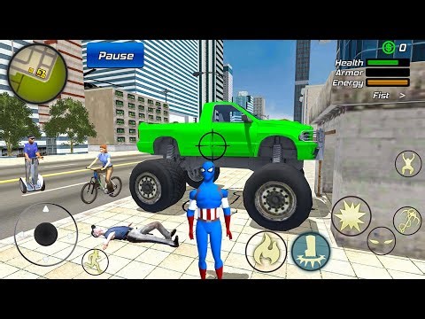Captain Rope Hero Ninja Gangster Crime Vegas City #4 - Android Gameplay