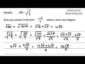 Surds Revision & Exam questions : GCSE