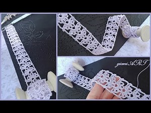 Easy to Crochet Lace Ribbon | Crochet Flower in the Box | Two Rows repeat