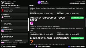 StreamDatabase - badge 2