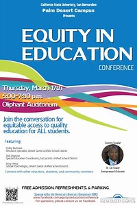 'Equity in Education' Conference Set This Week At CSUSB Palm Desert