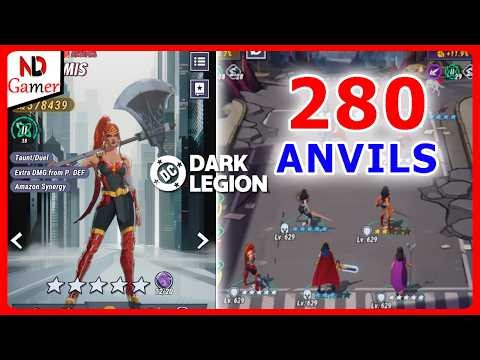 DC: Dark Legion - I used 280 anvils for Artemis and tested the power of the Amazons team