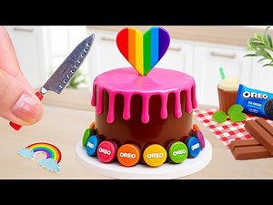 Amazing OREO Cake Dessert | Fantastic Mini Rainbow Cake Recipe Using Oreo Cookies