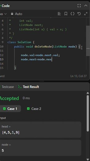 Delete Node From A Linked List #java #coding #lifeisbutadream #dsa #leetcode