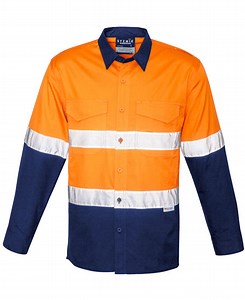 Syzmik Rugged Cooling Hi-Vis Taped Long Sleeve Shirt | Workwear | Hip Pocket