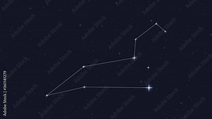 leo zodiac, constellation with line in galaxy, group of star, horoscope sign