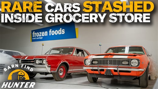 This episode of Barn Find Hunter is brought to you by Battery Tender Our host Tom Cotter has found cars stashed in all sorts of places, but never before inside a grocery store! Meet Paul Gentilozzi, a former Trans-Am and IMSA driver, winner of the 24 Hours of Daytona, team owner, businessman, and avid Oldsmobile collector. He's invited Tom to come tour his secret stash of cars hidden inside a former grocery store that he owns. You won't believe the kind of all-original, low-mileage cars he has �