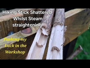 Hiking Stick, Shattering under steam straightening.What your sticks insides look like .