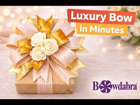 The Easiest Elegant Gift Bow You'll Ever Make | Bowdabra®