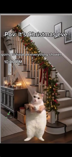 Stages of Christmas Eve with Cats: Excitement and Fun