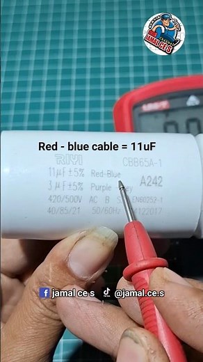 washing machine capacitor value test #capasitor #capasitancemeter #component #electronics