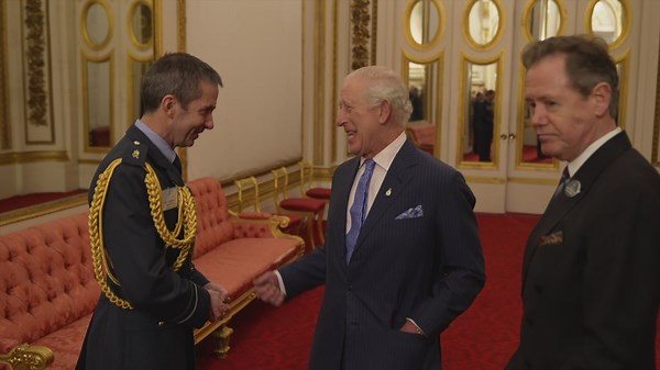 The King and Queen hold special military reception