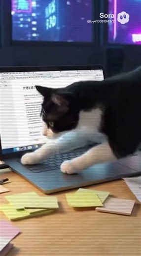 Overtime Destroyed by One Keyboard Cat #cat #funny #funnycat