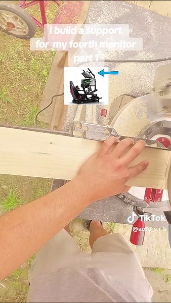 I build a support for my fourth monitor! Sim racing setup part 1. #project #buildthings #simracing #simracingsetup #simracingbuil