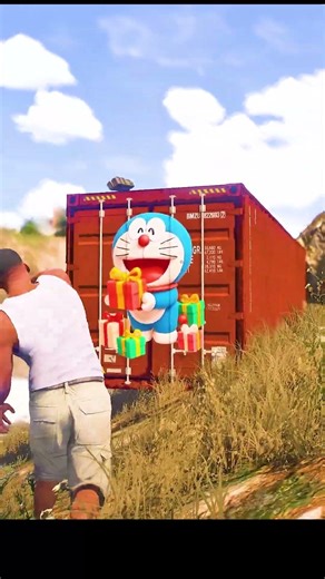 GTA 5 : Franklin & Doraemon🤣 Found Alien in Container👽👽 #bommalu #gta5telugu #gta5 #gta5shorts