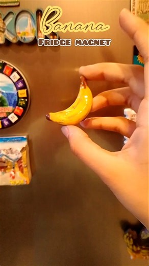 I made a banana fridge magnet 🍌✨ #youtubeshorts #diy