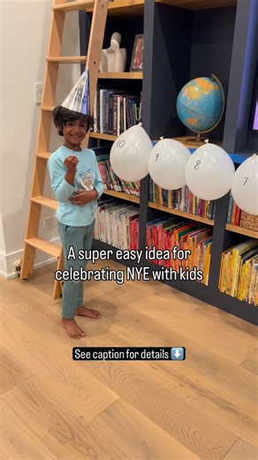 It’s almost 2026! 🎉 We’ve done this setup for the last 6 NYEs, and plan to keep the tradition going this year. Here’s what you’ll need: 🎈 11 balloons 🖊️ permanent marker 🔗 tape (we use plumber’s tape—easier to remove) 📌 a safety pin or thumbtack (use your judgment as to what your child can handle safely!) Steps: 1️⃣ Blow up the 11 balloons 2️⃣ Number 10 of them from 1 to 10, and the last one 2026 3️⃣ Hang them up using tape in reverse order, ending with the 2026 balloon. A low shelf or a ki