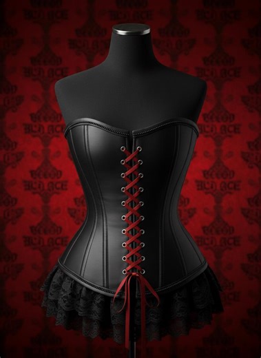 Black Leather Corset With Red Lacing, Gothic Bustier, Sculpted Waist Trainer, Alt Fashion Top - Etsy