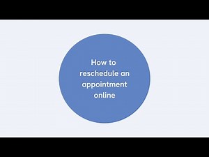 How to reschedule an appointment online