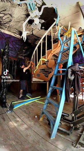 @Ryan R Visingard doing a little set design on our new attraction Stranger Things on the Vecna's house. This is a must see attraction this year. Make sure you get your chance to enter the Creel house and walk through the upside down in real life. #strangerthings #vecna #vecnahouse #creelhouse #creel #setdesign #newattraction #upsidedown #woodsofterror #haunted #hauntlife #hauntlifeforever #spookyseason #fypシ #fy #fyp | Woods Of Terror