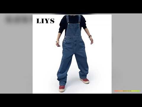 Overalls for Men Denim Suspenders Simple Baggy Jeans Mens Street Casual Solid Mid Waist Loose Washe