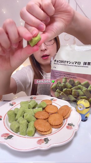 MUJI無印良品 人気お菓子の咀嚼音 ASMR | マシュマロ試食