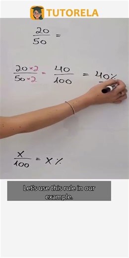 Convert 20/50 to Percentage | Step-by-Step Guide #Math #Percentage