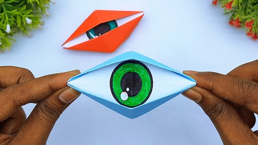 188K views · 680 reactions | Simple paper toy eye making tutorial - DIY school project ideas - Handmade easy origami ideas #Crafts #OrigamiEye #PaperCrafts | Entertaining Arts | Facebook