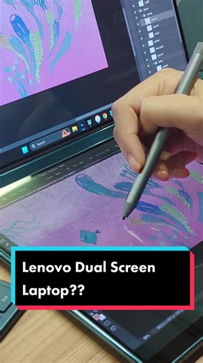 The @lenovo Yoga Book 9i really bends itself backwards to serve the user's needs and the OLED screen is the real winner here #tech #techtok #technology #laptop #whattobuy #fyp #cooltech #fypシ