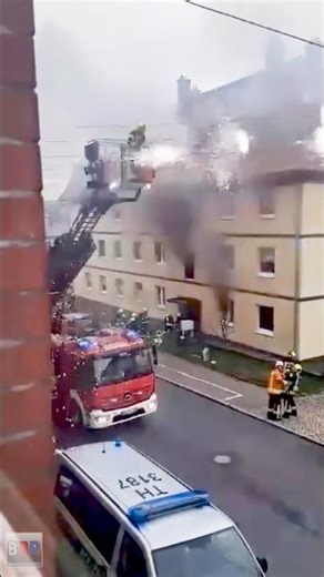 The turntable ladder basket touched a live wire!