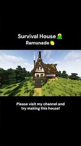 Minecraft⎹ Tutorial⎹ Let's Build a Survival House🌄 ⎹ mizuno's 16 craft Resource Pack #shorts