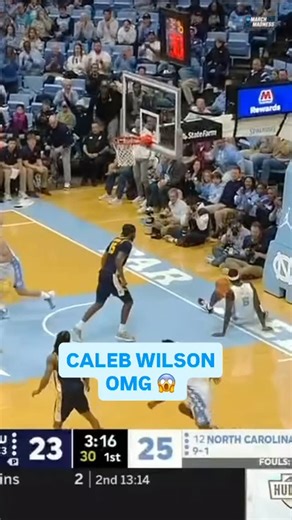 NCAA March Madness on Instagram: "CALEB WILSON WITH AUTHORITY 🔨🤯"