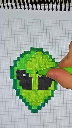 How to Draw Alien Face #pixelart