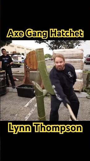 Perfect Cut with an Axe Gang Hatchet | Lynn Thompson #axegang #cuttingskills #martialarts