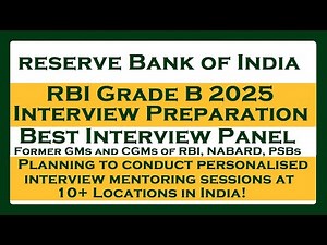 RBI Grade B 2025 Interview Mentorship Program.