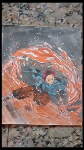 tanjiro Hinokami kagura drawing #drawing #art #amazing #tanjiro#tanjirokamado