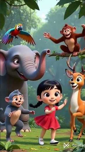 Cartoon Cute Girl Dance Videos.hathi Mayur monkey girls dance #cartoon #cartoongirl #cartoonvideo❤️