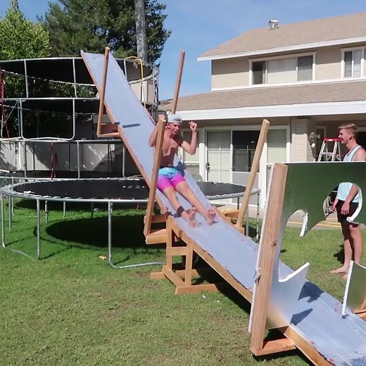 Water Sliding through Impossible Shapes!! | Dangie Bros