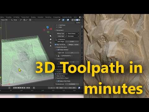 Create 3D Toolpath G-Code - Blender & FabEX CNC
