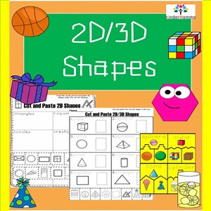 2d 3D Geometrical Shapes for Kindergarten