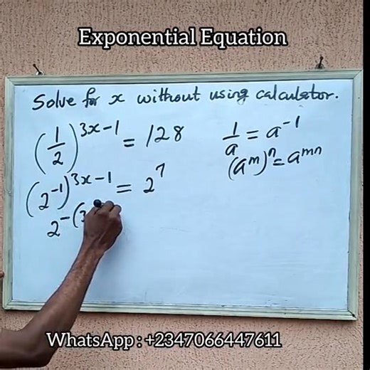 Solving simple Exponential Equation ( grade 10 ) #mathematics #goviral | Physics & Mathematics lovers
